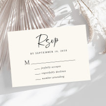 Chic Script Cream Bröllop