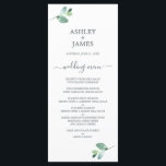 Chic Script Eucalyptus Foliage Minimal Bröllop Meny<br><div class="desc">Elegant minimal meny bröllop med skript för svartvit chic och en snyggt av grönt eucalyptus foliage på vit bakgrund. Lägg bara till dina uppgifter om bröllop. Enbart designad för dig av Lycklig Dolphin Studio. Om du har några frågor eller förfrågningar kan du kontakta oss på happydolphinstudio@outlook.com. Vi är lycklig för...</div>