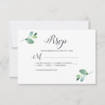 Chic Script Eucalyptus Foliage Minimal Bröllop
