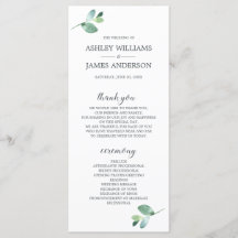Chic Script Eucalyptus Foliage Minimal Bröllop