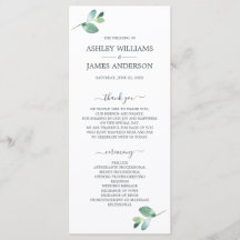 Chic Script Eucalyptus Foliage Minimal Bröllop