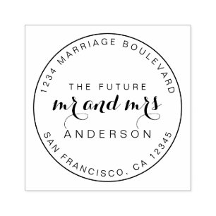 Chic Script Future Mr. Round Returadress Rub Stämpel