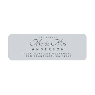 Chic Script Future, Mrs Blue Returadress Etikett