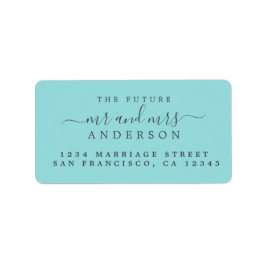 Chic Script Future, Mrs Bröllop Returadress Adressetikett