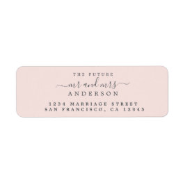 Chic Script Future, Mrs Bröllop Returadress Etikett