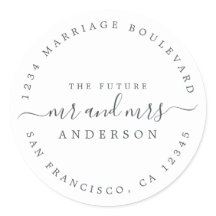 Chic Script Future, Mrs Bröllop Returadress