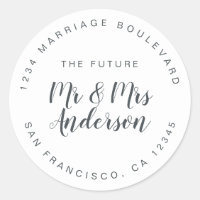 Chic Script Future, Mrs Bröllop Returadress
