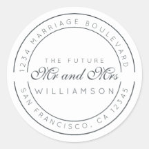 Chic Script Future, Mrs Bröllop Returadress