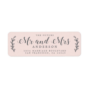 Chic Script Future, Mrs Rosa Returadress Etikett