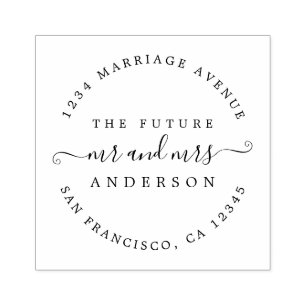 Chic Script Future, Mrs. Round Returadress Stämpel