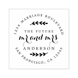 Chic Script Future, Mrs. Round Returadress Stämpel