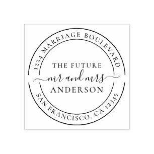 Chic Script Future, Mrs. Round Returadress Stämpel