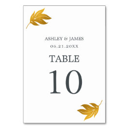 Chic Script Guld Löv minimal Bröllop Bordsnummer