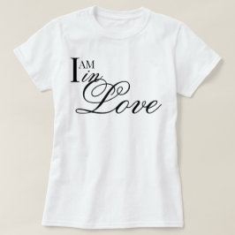Chic script JAG ÄR kärlekens estetik bekräftelse T Shirt