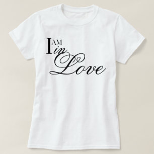 Chic script JAG ÄR kärlekens estetik bekräftelse T Shirt
