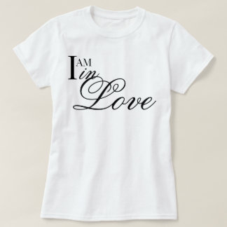 Chic script JAG ÄR kärlekens estetik bekräftelse T Shirt