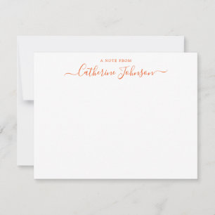 Chic Script-kalligrafi A Note from Autumn-Orange Anteckningskort