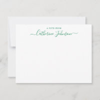 Chic Script-kalligrafi A Note from Forest Grönt