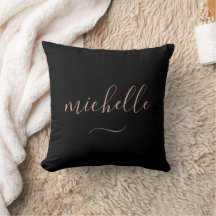 Chic Script Monogram Black Guld Swash