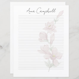 Chic Script Name Custom Monogram Writing Paper