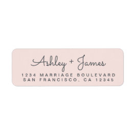 Chic Script Namn Bröllop Returadress Etikett