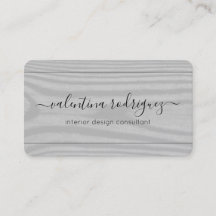 Chic Script Namnteckning Black och Grått Faux Wood