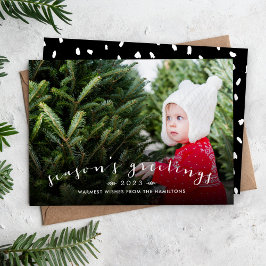 Chic Script Overlay Jul Fotokort Julkort
