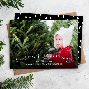Chic Script Overlay Jul Fotokort Julkort