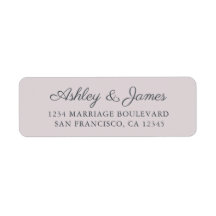 Chic Script Pastel Lila Bröllop Returadress