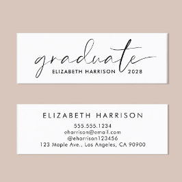 Chic Script Studenten Namn Mini Visitkort
