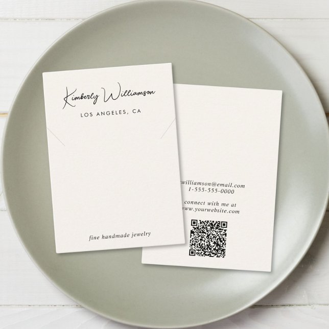 Chic Script-Visning för keramiska  Visitkort (Empower your name in our signature script as your logo and brand identity)