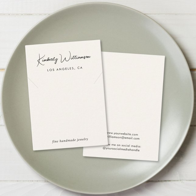 Chic Script-Visning för keramiska  Visitkort (Empower your name in our signature script as your logo and brand identity)