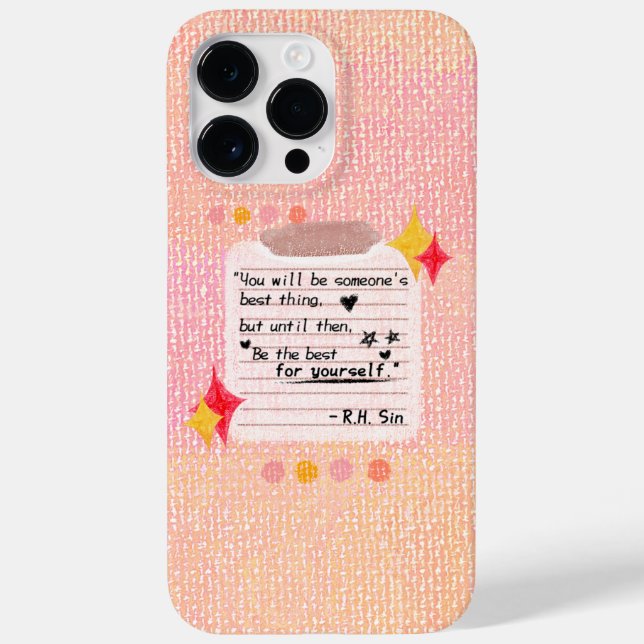 Chic Self-Kärlek citerar iphone case Soft Pinky (Baksida)