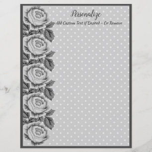 Chic & Shabby Grått & White Polka dots Ro Gräns