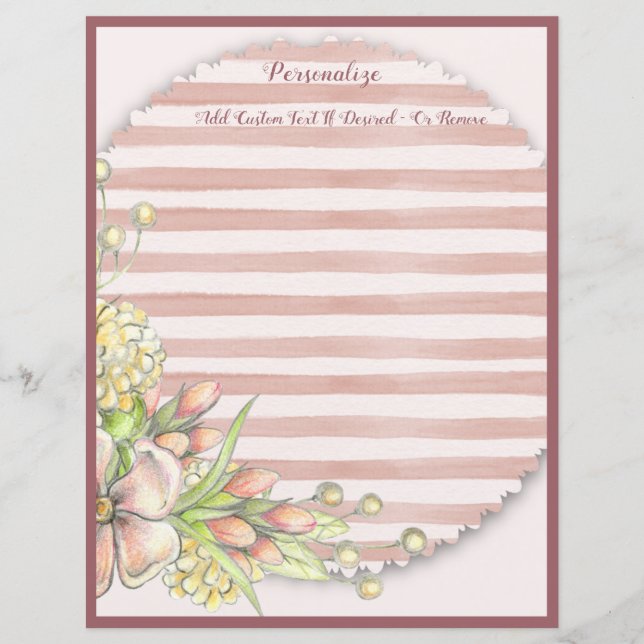 Chic & Shabby Rosa Rand Blommigt Bouquet (Framsida)