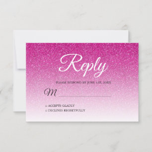 Chic Shock rosa Glitter Ombre OSA Inbjudningar
