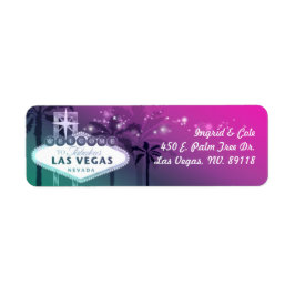 Chic Shock rosa Las Vegas Bröllop Adress Returadress Etikett