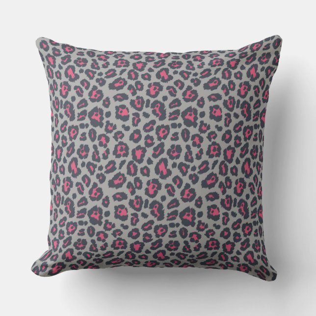Chic Shock rosa Leopard Skriv ut Mönster Kudde (Framsida)