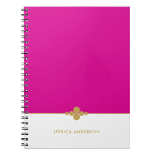 Chic Shock rosa White Guld Personlig Anteckningsbok