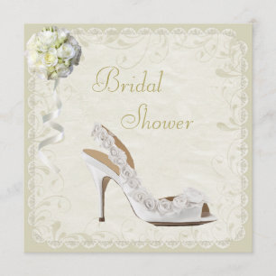 Chic Shoe & Bouquet-Möhippa Inbjudningar