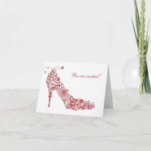 Chic Shoe ~ Hälsning / anteckningskort (Framsida)