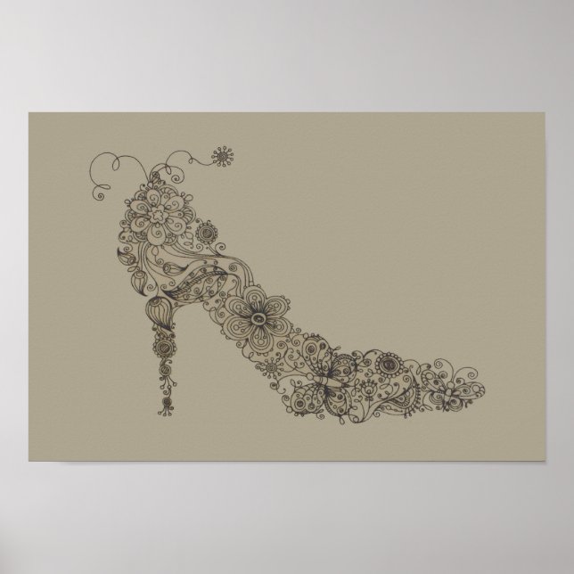 Chic Shoe ~ Skriv ut/Poster Poster (Framsidan)