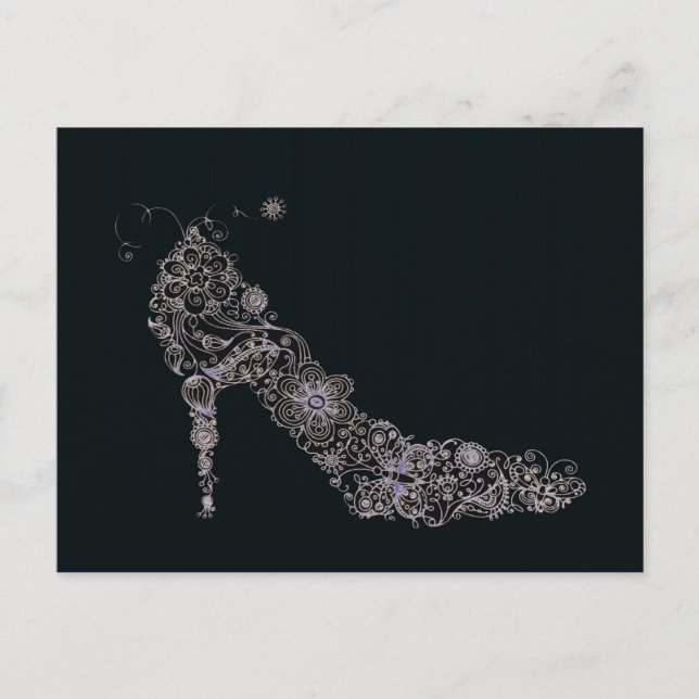 Chic Shoe ~ vycard / bjudning / OSA Inbjudan Vykort (Framsida)