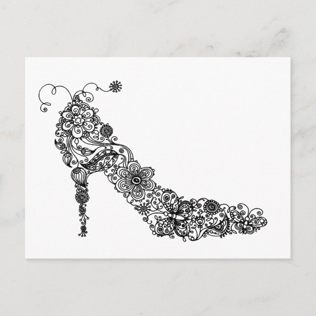 Chic Shoe ~ vykort (Framsida)
