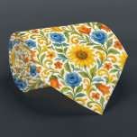 Chic Sicilian Colorful Löv Blommigt Art Mönster Slips<br><div class="desc">Denna vackert arrangerade italienska knutpunkt i Medelhavet visar en levande blommigt och löv mönster i gult,  orange,  blått,  rött och grönt. Dess speciella utformning och snyggt gör den idealisk för professionellen och den sofistikerade affärsmannen,  som kombinerar både mode och trendighet.</div>