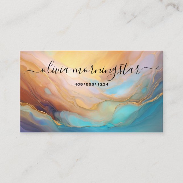 Chic signatur Opalescent Abstrakt  Visitkort (Framsida)