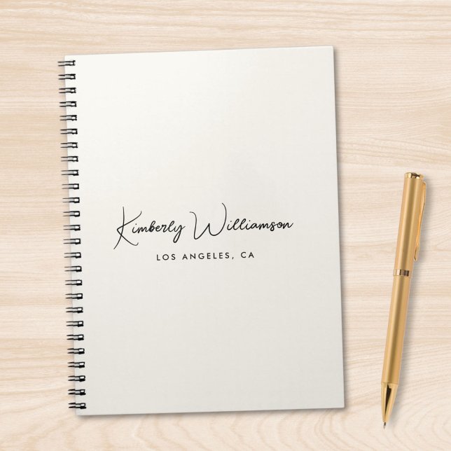 Chic Signature Script Monogram Business Anteckningsbok (Chic Signature Script Monogram Business Notebook)