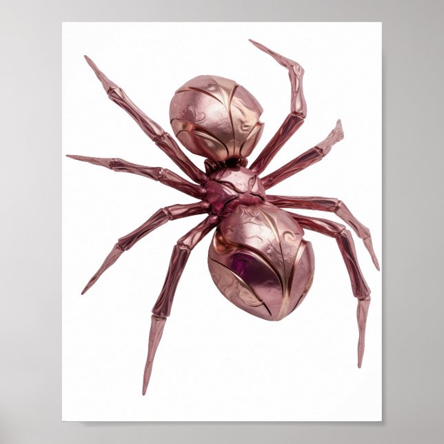 Chic Silver ABSTRAKT KONST Abstrakt Design v2 Poster (Framsidan)