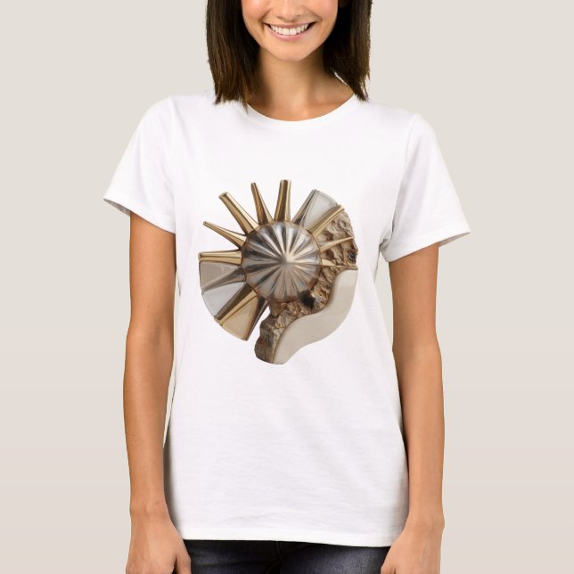 Chic Silver ABSTRAKT KONST Konsttryck T Shirt (Framsida)