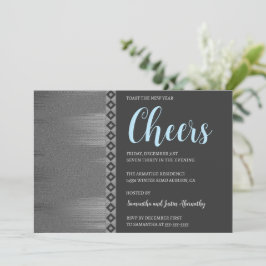 Chic Silver Art Deco - inbjudan för nya år